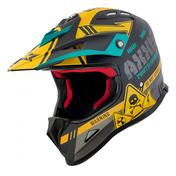 MX-KIDS WOLVERINE (L) B3 BlackYellowMat ķivere 